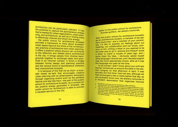 Public School for Architecture, common books, interior spread
